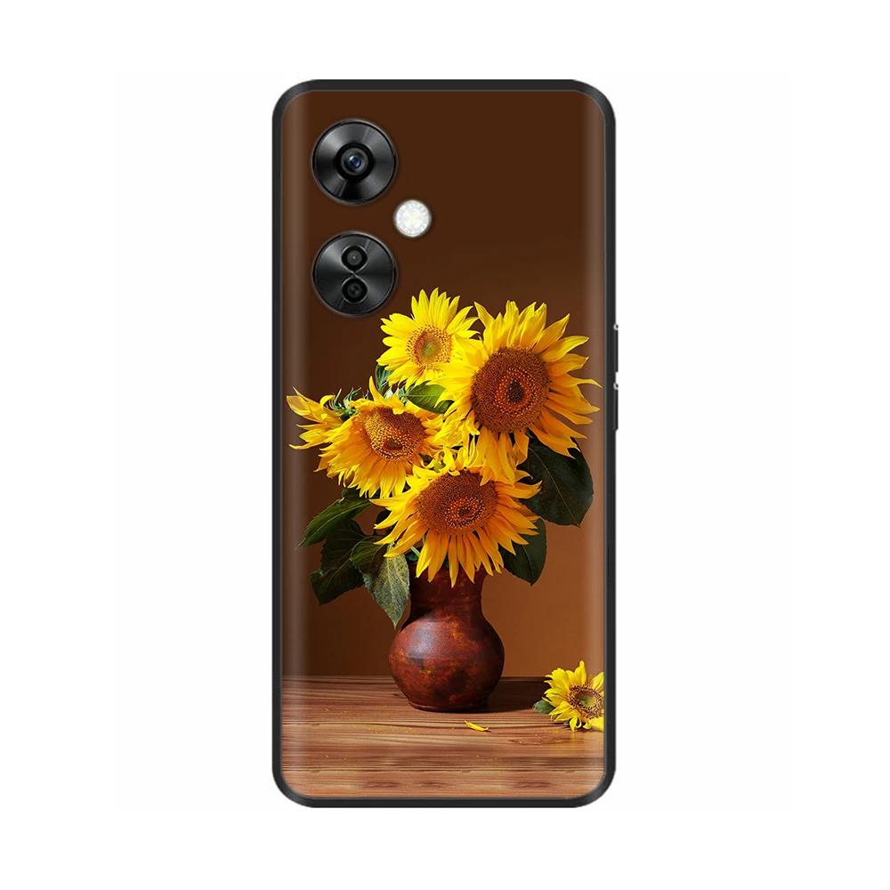 Чехол для OnePlus Nord CE 3 Lite 5G Цветок Силиконовый Мягкая Задняя Крышка Для Oneplus Nord CE3 5G NordN30 Чехол для Телефона Защитный Чехол