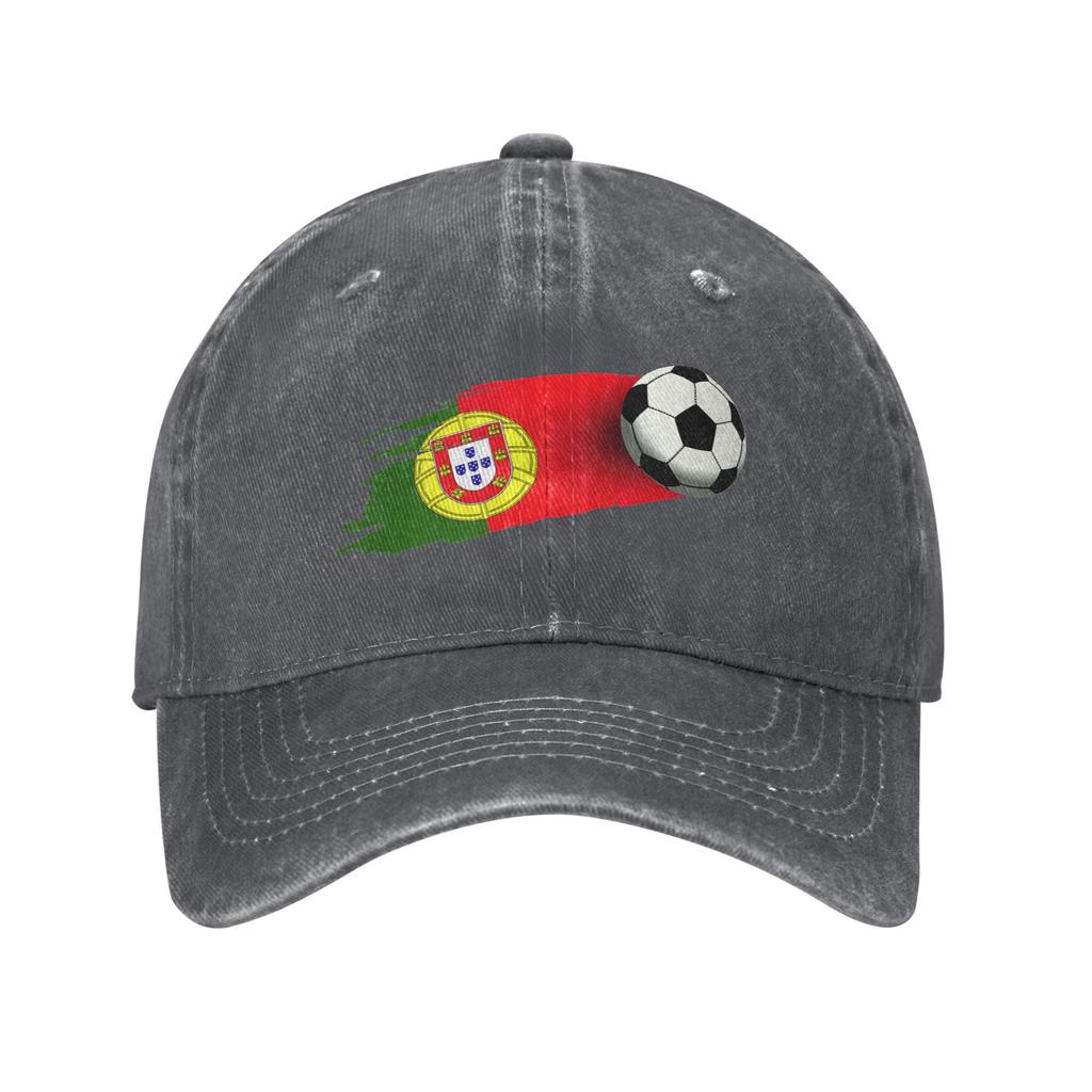 Флаг Португалии Футбольный Мяч Бейсболка Модная Потертая Стиранная Snapback Кепка Унисекс Женская Для Тренировок Регулируемая Посадка Кепки Шляпа