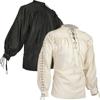 Men's Pirate Wind Medieval Shirt Men's Bandage Long Sleeve Gothic Warrior Shirt