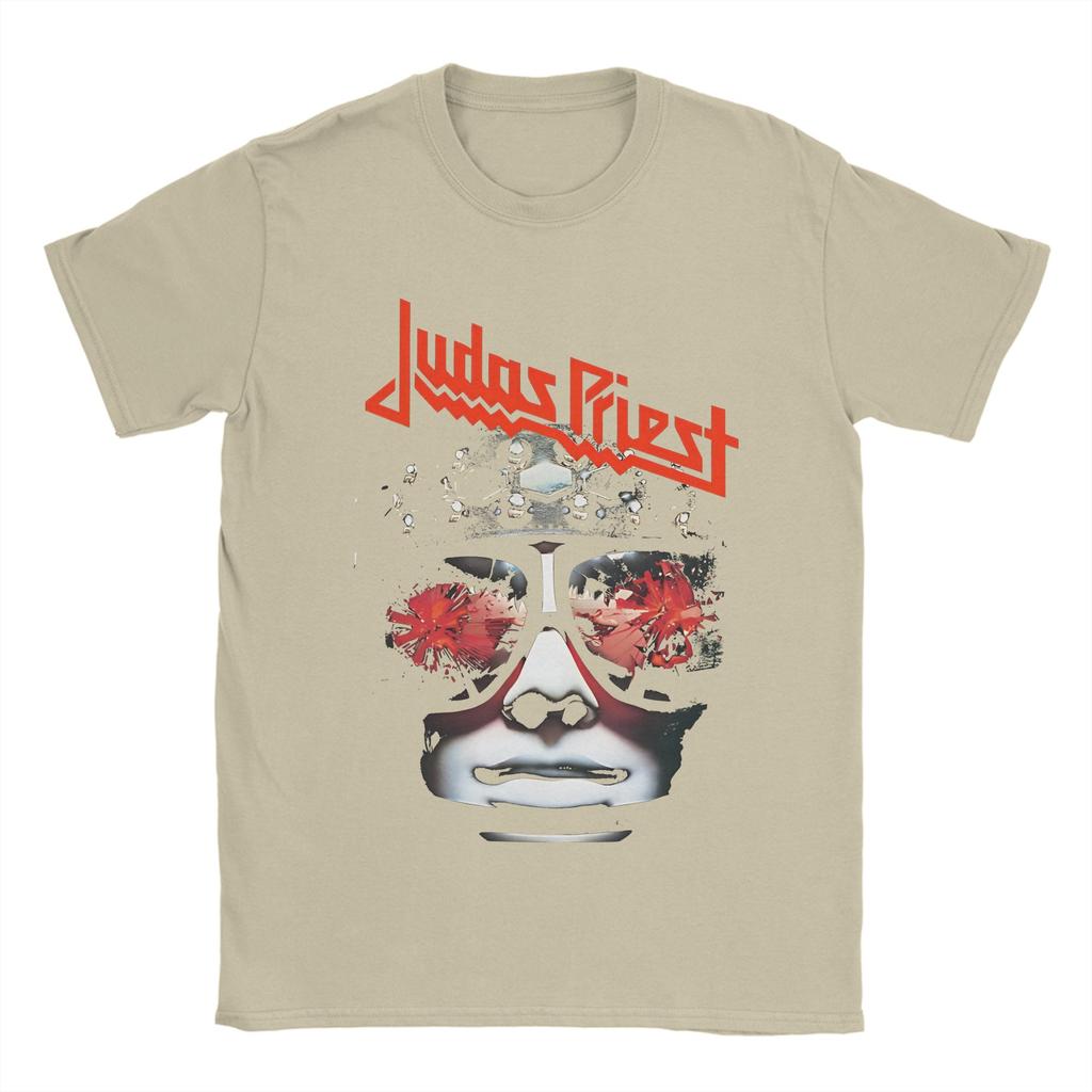 Британский Метал Judas Priest Футболка Пляжная 100% Хлопок Футболки Для Мужчин Хипстер Повседневная Футболка С Коротким Рукавом Винтажная Одежда