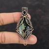 Кулон из океанической яшмы, кулон, обмотанный медной проволокой, кулон с драгоценным камнем, медные украшения, кулон ручной работы, обмотанный проволокой, украшения из океанической яшмы для подарка