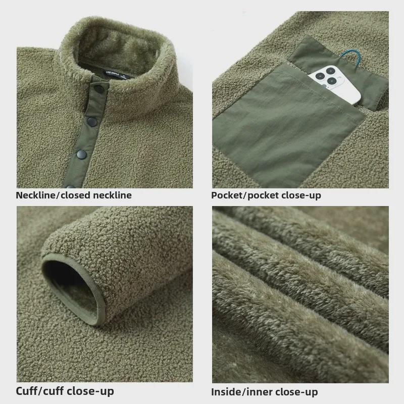 Мужская зимняя куртка-пуловер из флиса Teddy 76J61