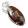 Boulder Opal Gemstone Handmade 925 Sterling Silver Jewelry Pendant 2.48" J0v66