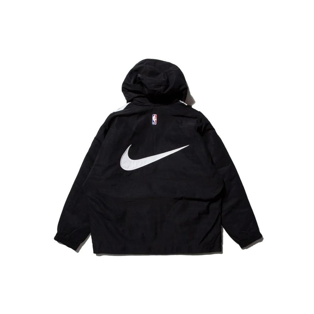 Nike Ambush X NBA Brooklyn Nets с буквенным принтом, свободная теплая хлопковая куртка с капюшоном, женская верхняя одежда, черный DB9567-010