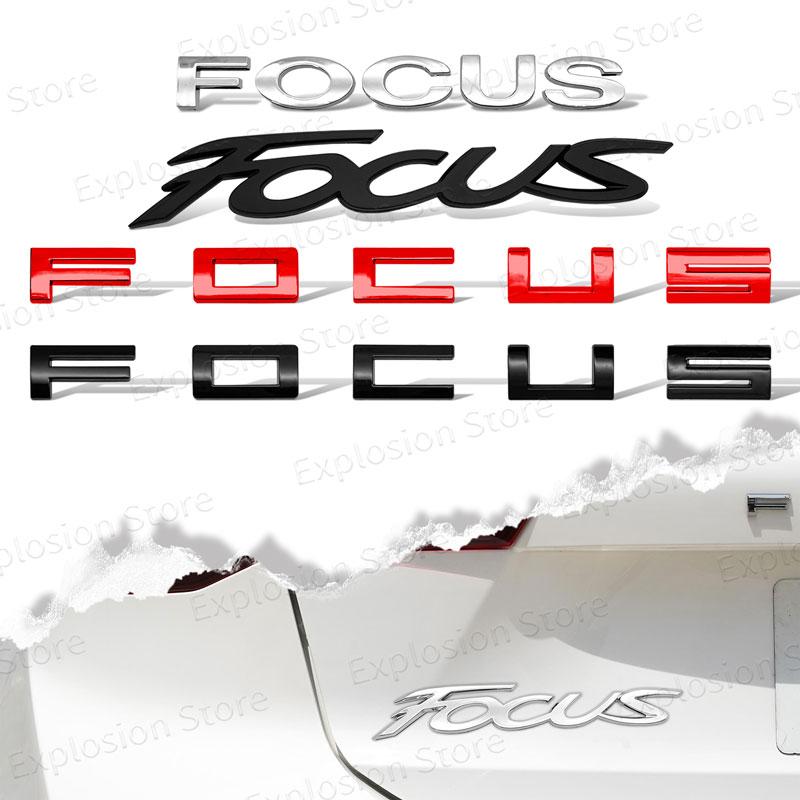 HDC3 Car Decor 3D ABS/Metal Car Letter Rear Bumper Trunk Decals Emblem Sticker For Ford Focus Logo MK1 MK2 MK3 MK4 Fiesta Ranger