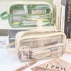 Large Capacity Transparent Pencil Case DIY Stationery Box  Office School Supplies