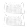 2Pcs Freezer Organizer Bins Steel Wire Large Capacity Strong Bearing Freezer Basket with Handle for Closet Countertops