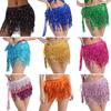 Belly Dance Performance Costume Sequins Tassel Hip Scarf Bead Piece Waist Chain Scarf