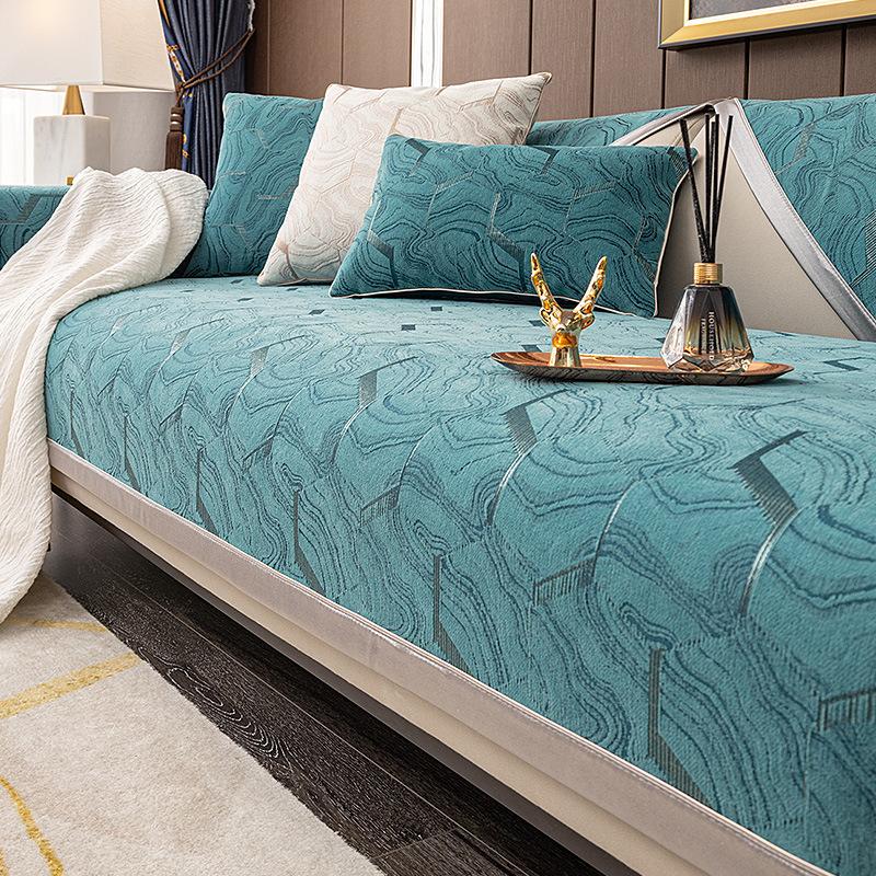 1pc Chenille Minimalist Modern Sofa Slipcover, Four Season Universal Furniture Protection Cover Couch Cover Suitable for Bedroom Office Living Room