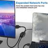 Black PVC RJ45 Network Splitter | 100 Mbps One-to-Two Sharing Device