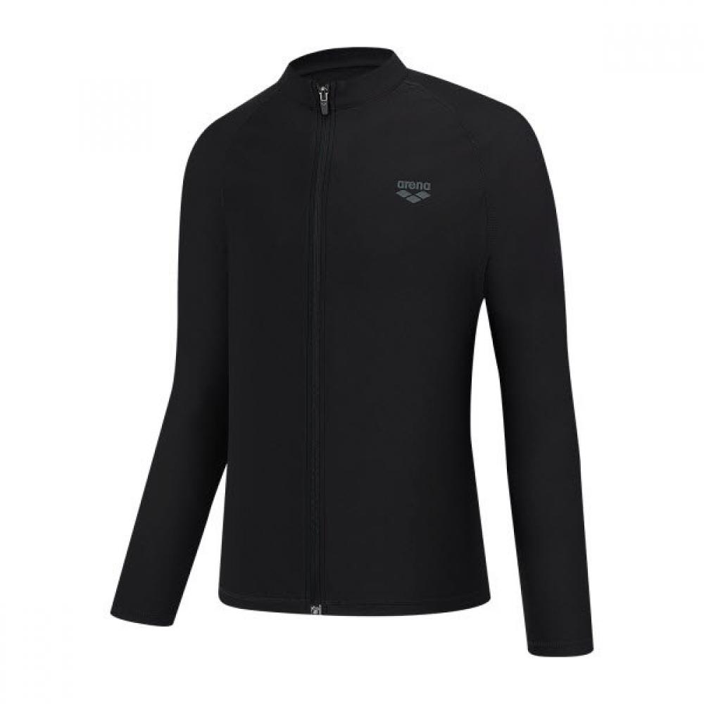 Arena Men S Core Regular Fit Zip Up raSh Guard  A6bm1rr41 Blk 