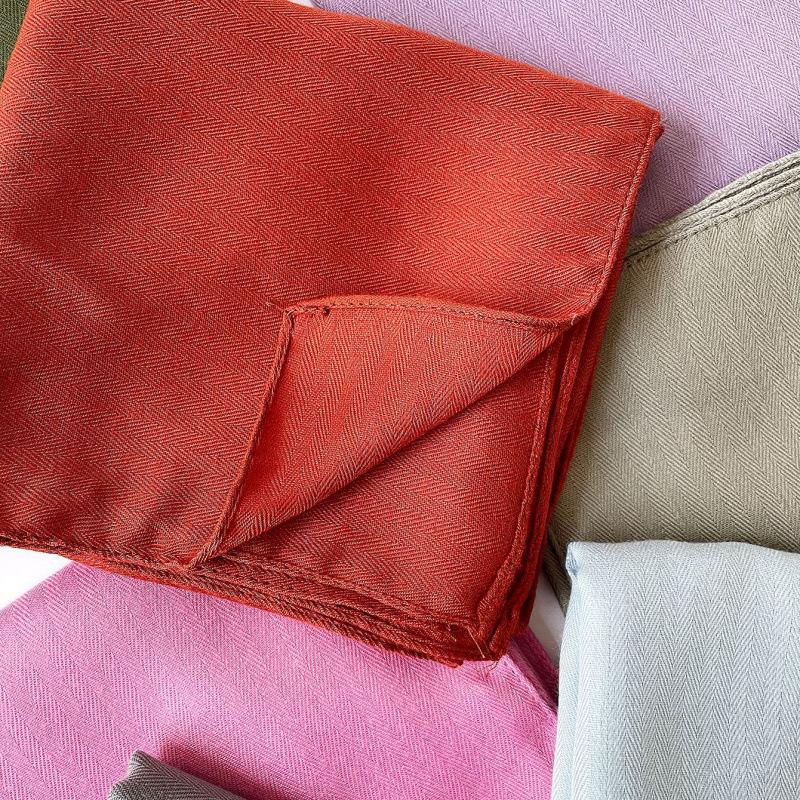 Malay headscarf spring and summer 71 solid color square scarf velvet herringbone silk scarf high-end cotton and linen headscarf