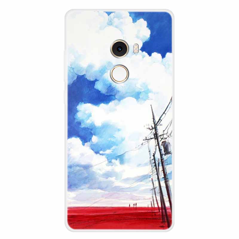 For Xiaomi Mix 2 Case Luxury Soft Silicone Back Cover Case For Xiaomi Mi Mix2 MDE5 Coque TPU Cartoon Bumper Funda Cute Shell
