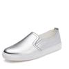 Fashion Women Flats Loafers Casual Leather Shoes Woman Loafer Slip-on Shoes for Women Moccasins High Quality Fashion Silver Female