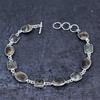 Natural Septerian Stone, Topaz Gemstone 925 Sterling Silver Bracelet 7-8" W4j89