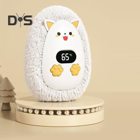 Мультяшный электрический обогреватель с цифровым дисплеем, интеллектуальным контролем температуры, быстрым нагревом, компактным дизайном, переносным зимним ручным обогревателем