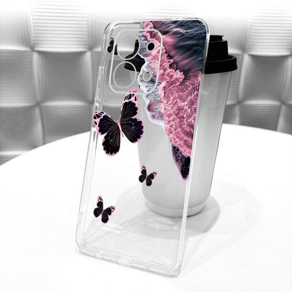 For Cover Xiaomi Redmi 15C 5G Global Phone Case Fashion Dragon Butterfly Soft Clear Cover For Redmi15C Poco C85 5G Europe Bumper