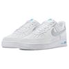 Nike Air Force 1 07 White Laser Blue Мужские кроссовки Metallic-Silver DR0142-100