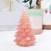 Faux Crystal Christmas Tree Figurine Mini Artificial Crystal Tree Tabletop Ornament for Winter Holiday Home Decor