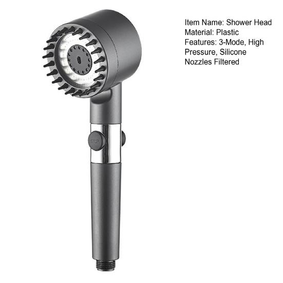 3-режимная ручная душевая насадка высокого давления для расслабляющего душа Силиконовые насадки для душа с фильтрацией