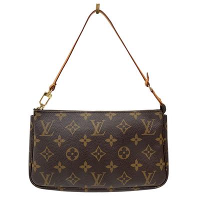 Б/у Monogram Pochette Accessoires M51980 Холст Коричневый Аутентичный 1222