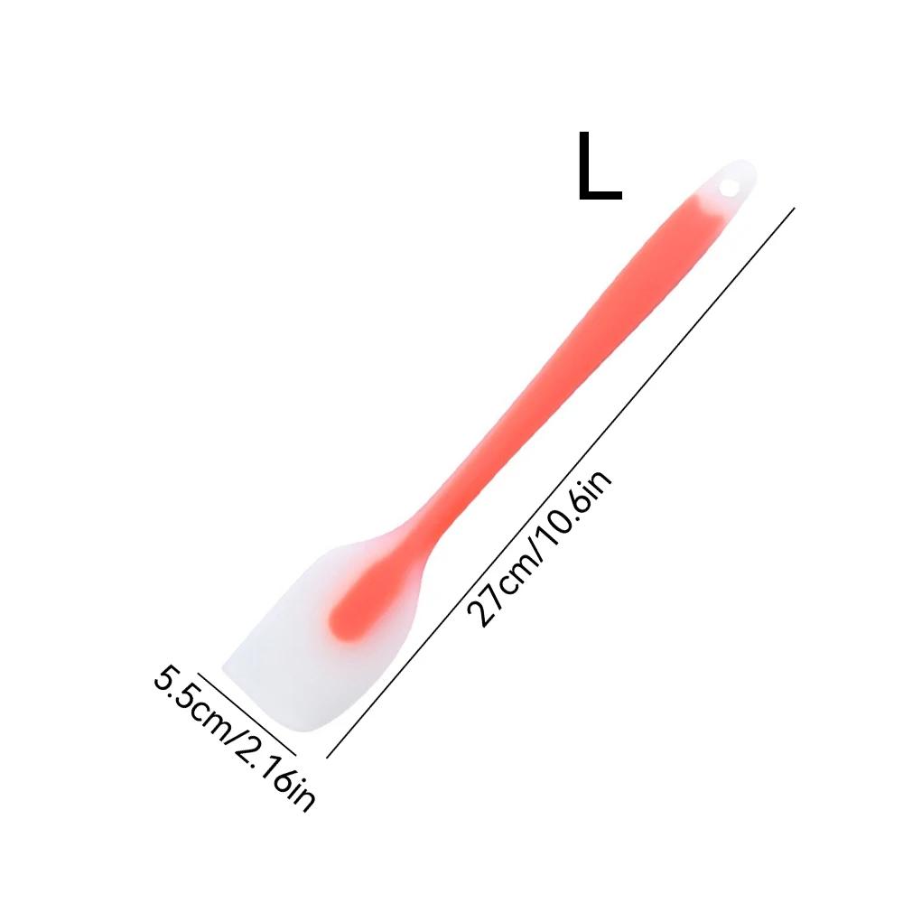 1Pc Baking Spatula Integrated High Temperature Cake Cream Silicone Spatula Translucent Head Spatula Baking Tools Kitchen Tools