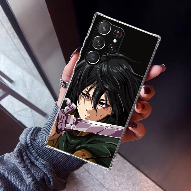 A-Attack on T-Titan Annie Mikasa Phone Case For Samsung Galaxy S26 S25 Edge S24 S23 Ultra S22 Plus S21 S20 FE Soft TPU Back Cove