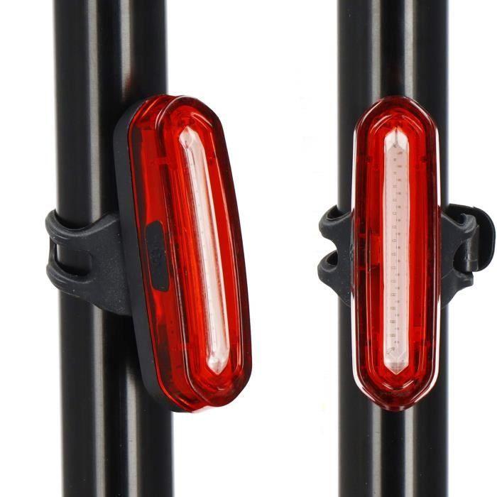 Feu arrière de vélo SPRINGOS® - Batterie rechargeable USB - 6 modes d'éclairage