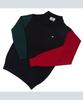 Mondiag [Mondiag X E.Enough] Men'S Merino Wool Round Collar Knit (Black Contrast)