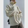 Men's High-Collar Solid Color Knitted Cardigan - Korean Style Trendy Soft Sweater Jacket