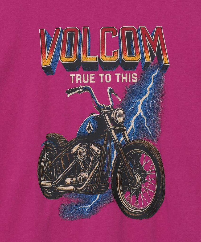 VOLCOM Thunder Riders Свободная футболка с коротким рукавом (фиолетовый)