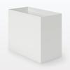 MUJI Recycled Polypropylene File Standard White W15 x D32 x 83904371 Box, Type, Wide, Gray, Approx. H24cm,