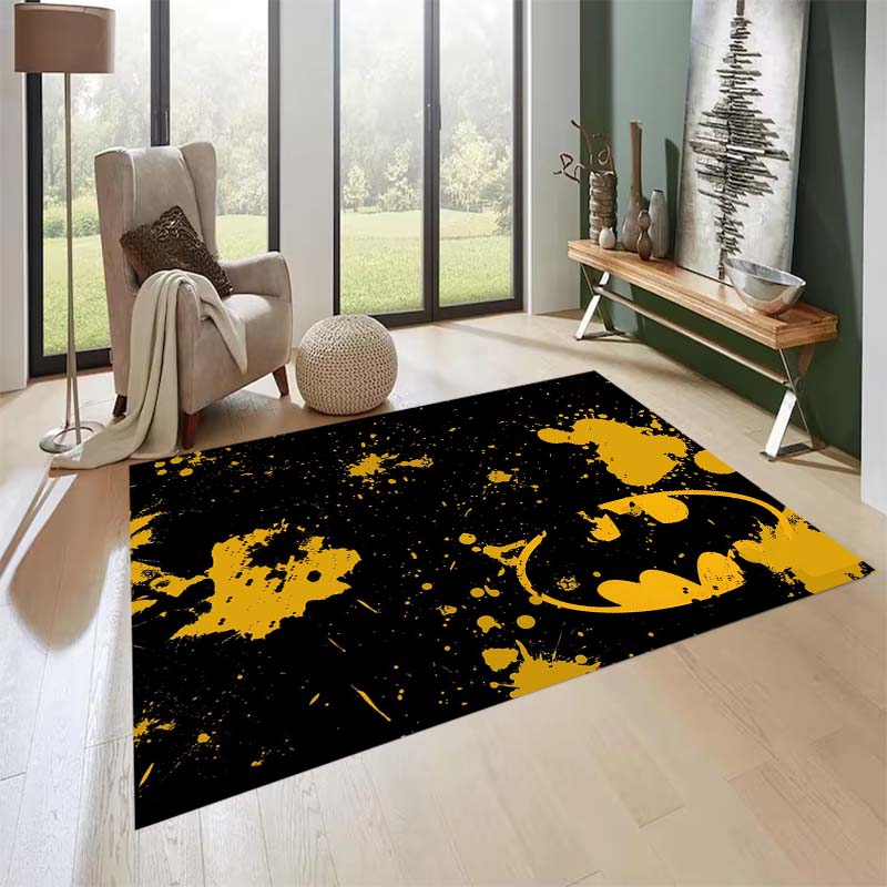 2026 New Batman Batmobile Background Non-Slip Rug, Rectangular Rug, Suitable for Living Room and Bedroom Decor