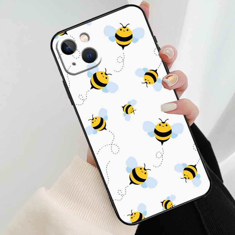 Bee Bumblebee Pattern Phone Case For iPhone 13 14 Pro Max 11 14 Pro Max 12 14 Pro Max mini 6 7 8 Plus SE 2020 Soft Cover