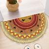 Nordic Entrance Doormat Anti Slip Floral Door Floor Mat Indoor Half Round Welcome Mat Bathroom Hallway Carpet Kitchen Area Rugs