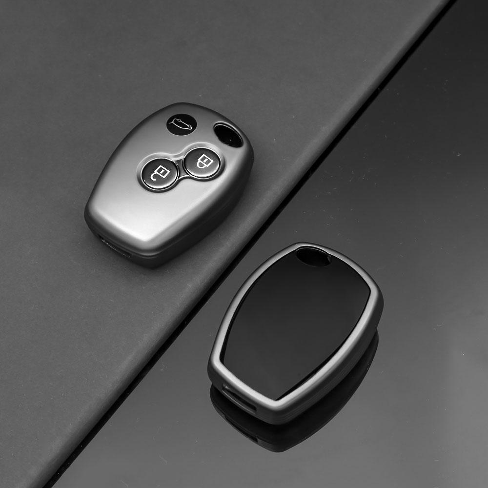 Чехол для ключей из ТПУ, брелок для Renault Megane Duster Modus Espace Laguna Logan для DACIA Sandero Fluence Clio Kango 2 3 кнопки