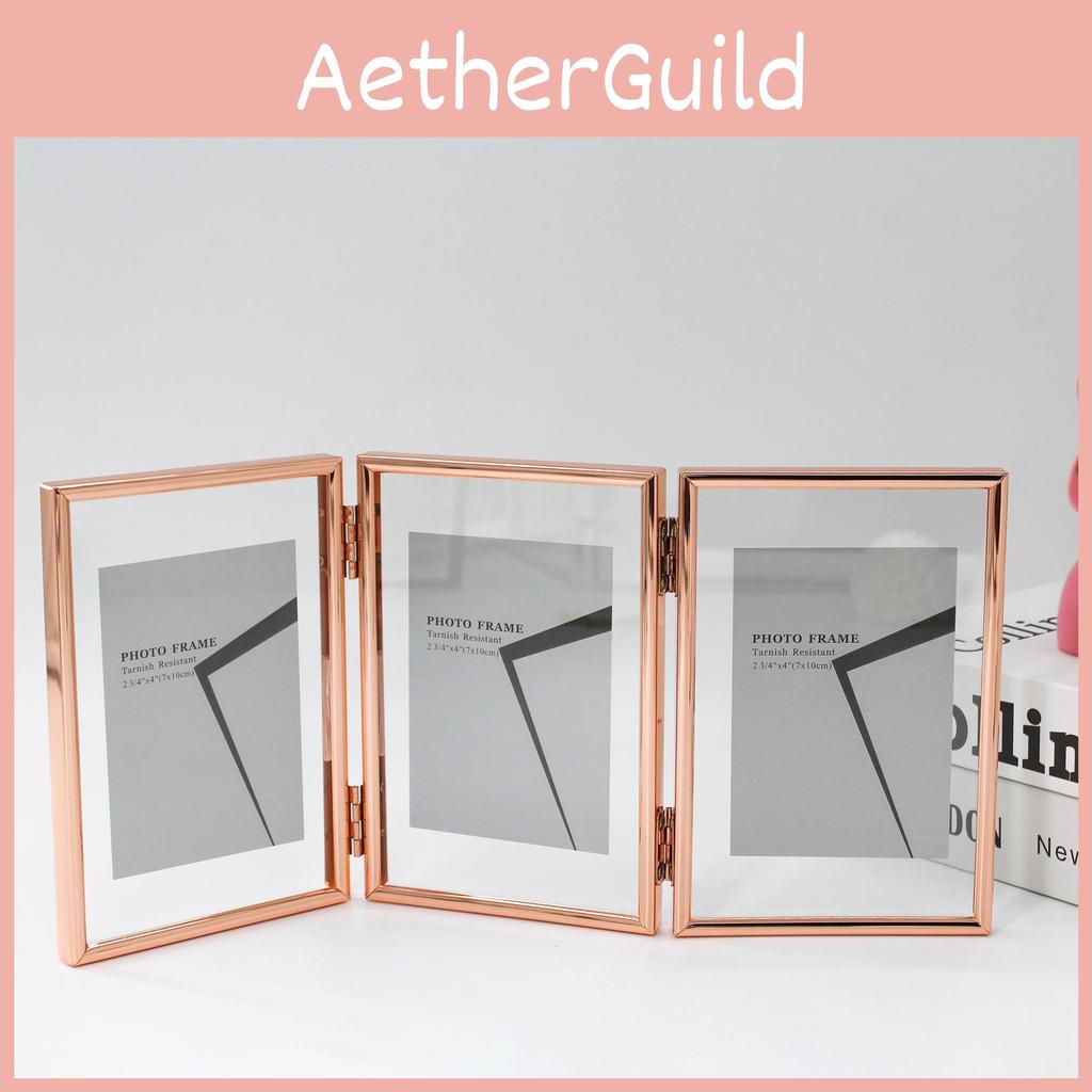5 7 And Inch Double Sided Transparent Fold Dual Photo Frame For Decor Home