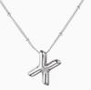 LT-12056 Stainless Steel 18K Gold Balloon Letter Necklace Silver Bubbles 26 English Alphabet Pendants Jewelry