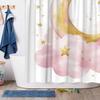 Dreamy Moon and Stars Shower Curtain - Water-Resistant, Easy to Clean, Adds a Magical and Serene Touch to Your Bathroom Decor