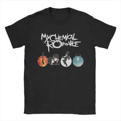 My Chemical Romance Рок Музыка Футболка Летняя Харадзюку Футболки Мужская Чистый Хлопок Круглый Вырез Свободный Покрой Футболка С Коротким Рукавом