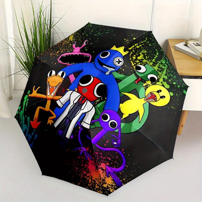 1pc Rainbow Friends Automatic Umbrella 8-Bone Design Compact Gear for Outdoor Travel, Perfect Gift for Friends or Family yy280828122