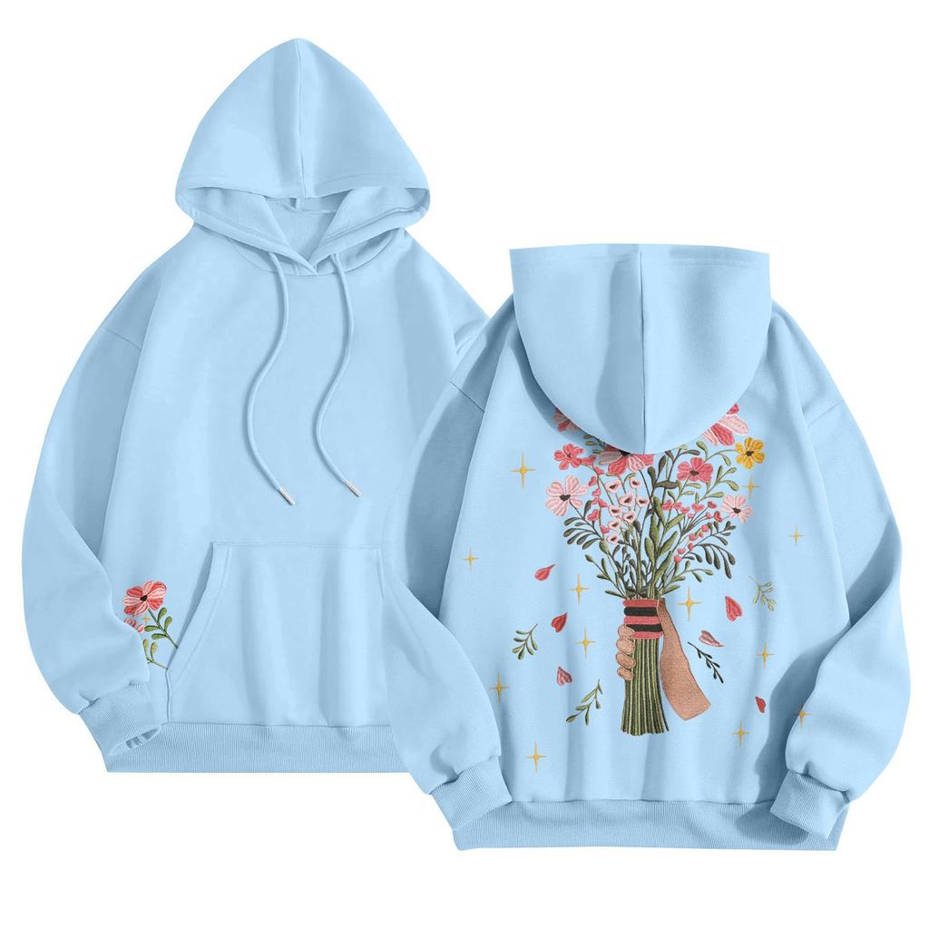 Womens Hoodies Oversized Sweatshirts Long Sleeve Casual Pullover Hooded Sweatshirt Tops