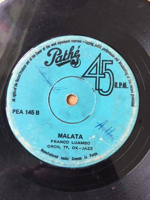 7-дюймовая пластинка FRANCO, ОРКЕСТР TPOK. ДЖАЗ - Libala Ya Bondongo / Malata PEA145 Pathé, 1968, Кения, используется мировая музыка