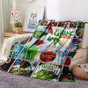 Christmas Grinch Cartoon printing Flannel Blanket Bedroom Sofa Camping Warm blanket Gifts for family and friends-MJ019