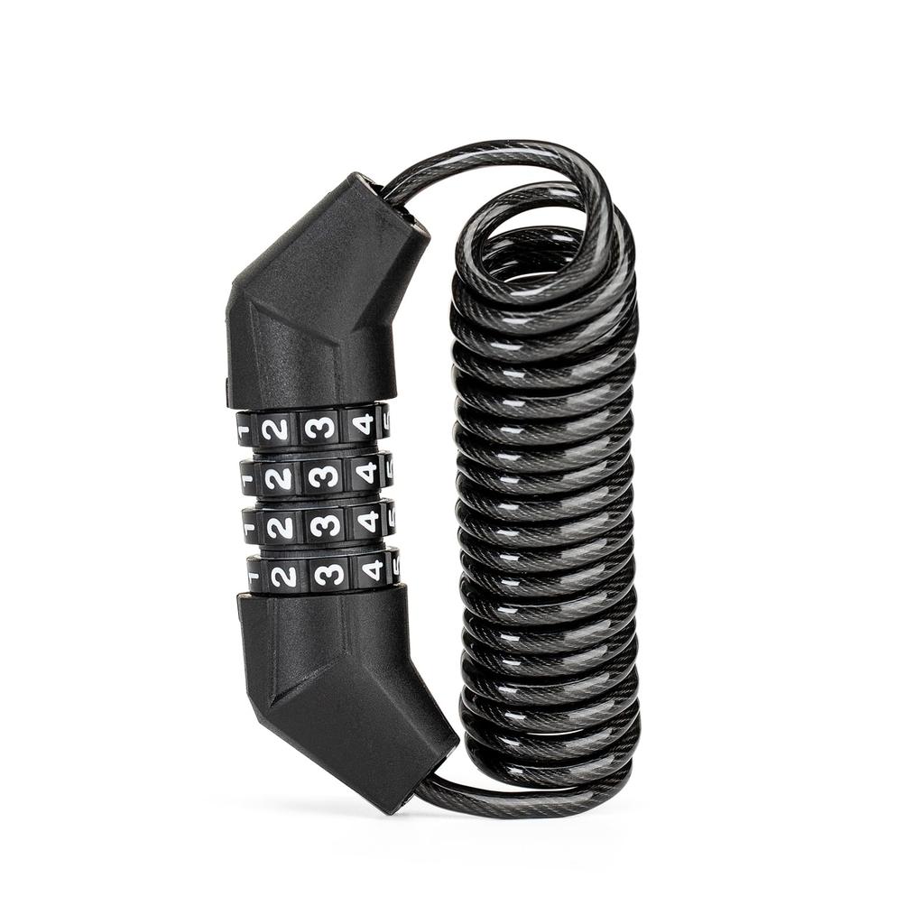 ROCKBROS Bicycle Wire Password Compatible with Road Electric Easy to 150cm Polygonal Shape Lock, 4-Digit Combination, Keyless, Anti-Theft, Lock,