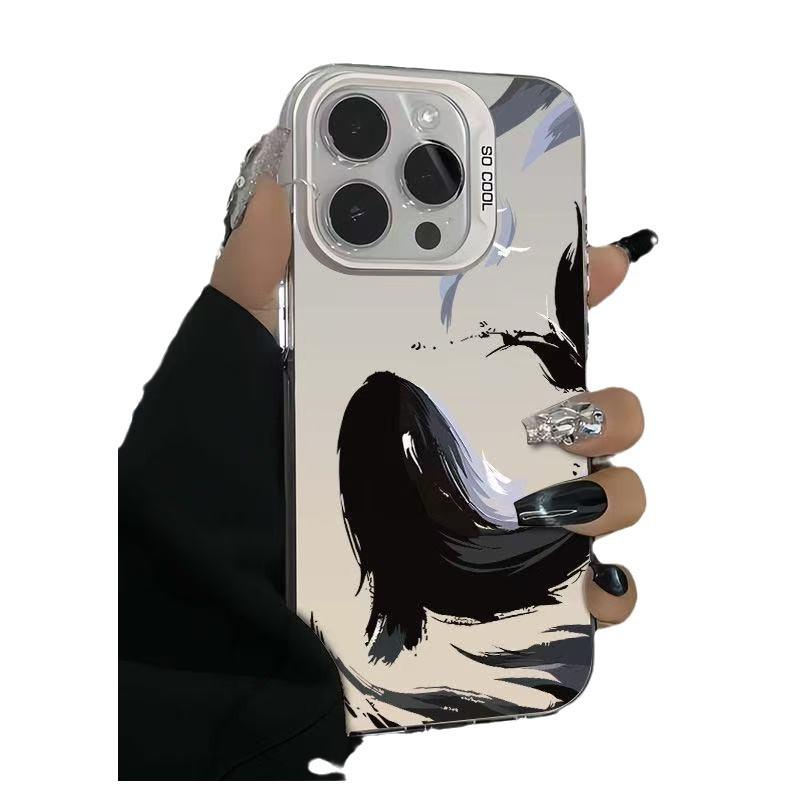Новый чернильный кит подходит для чехла для мобильного телефона iphone17 Apple 15promax/14 личность 13pro16 Европа и Америка