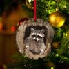 Christmas Animal Ornament Cartoon Forest Animal Hanging Decoration 2D Flat Acrylic Pendant for Christmas Tree Decor