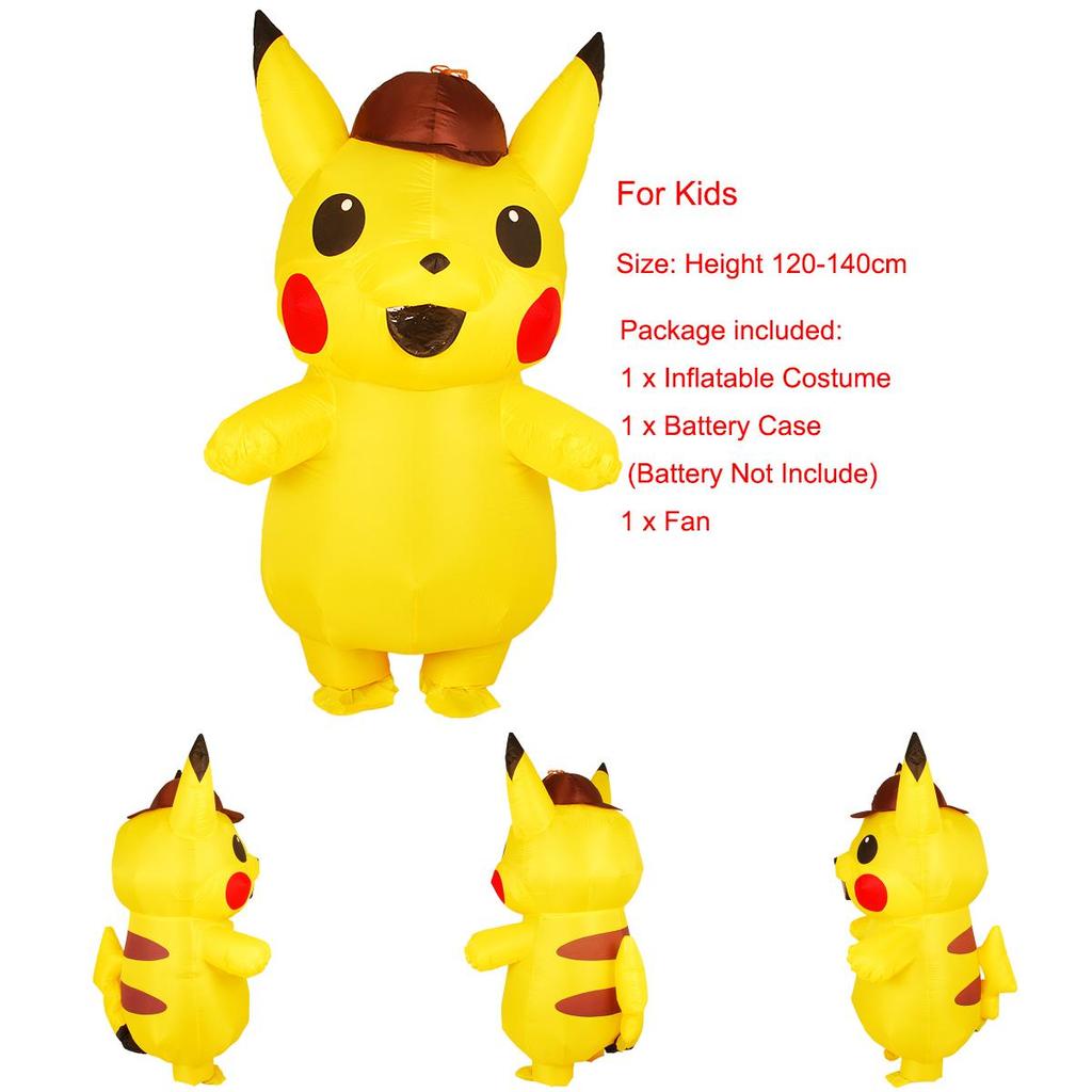 Versatile Kids Adult Mascot Detective Pikachu Inflatable Costume With Timeless Appeal For Any Occasion