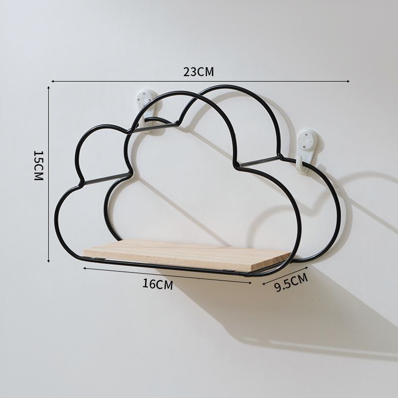 Wall Shelf Metal Cloud Shape Iron Receiving Frames Shelf Wall Hanging Storage Holders Living Room Office Decoration Shelfs