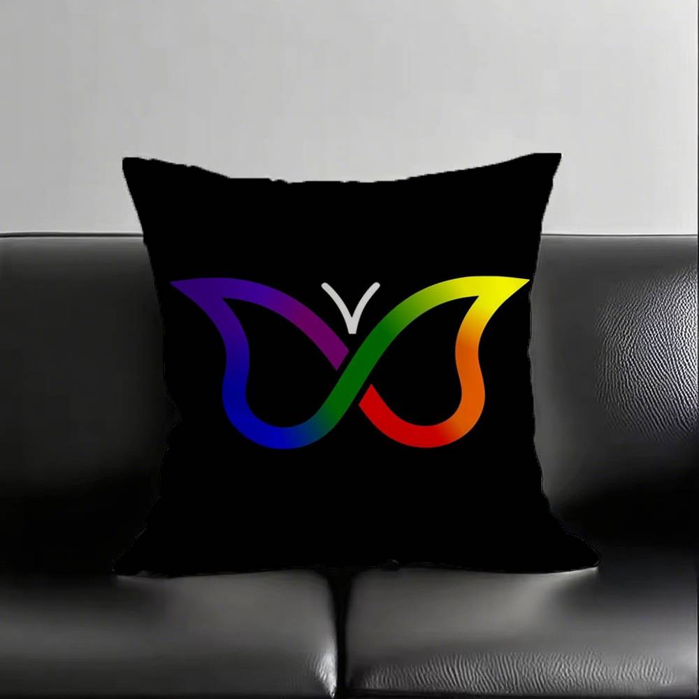 1pc Adhd B-Butterfly Pillow Case Square Bedroom Sofa Leisure Comfort Cushion Car Living Room Home Decoration
